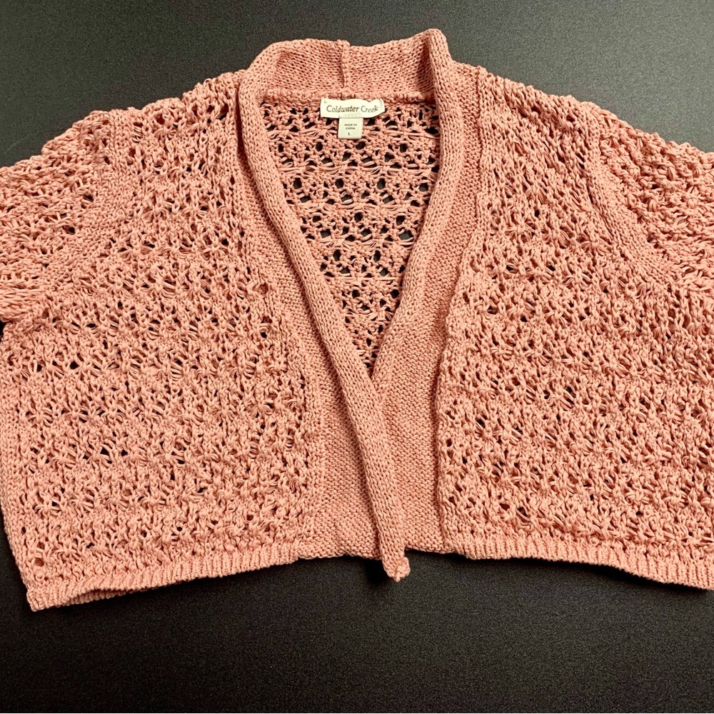 Cotton shrug sweater